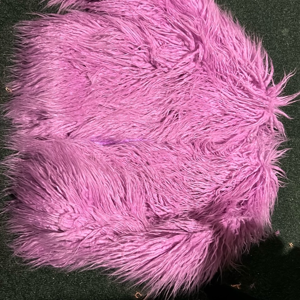Girl size small light purple faux fur coat